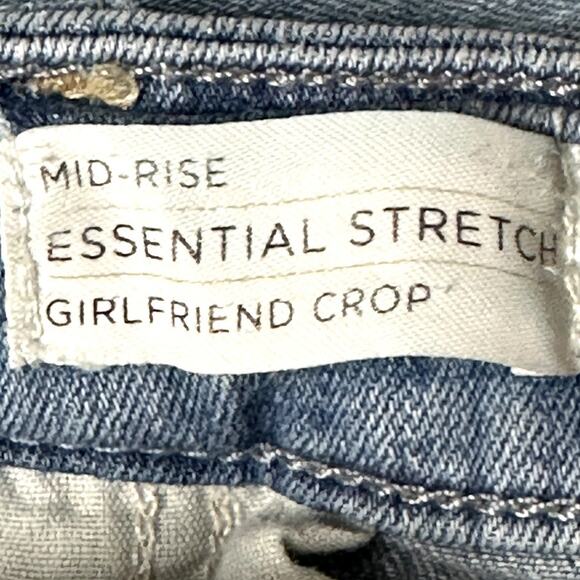 Lane Bryant MidRise Girlfriend Crop Wm Sz 28 Embellished Light Wash Casual Jeans - Picture 11 of 13